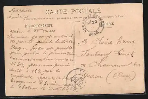 AK Méru, Gare et halle, voie descendante