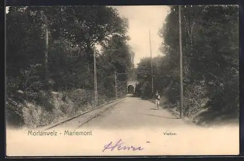AK Morlanwelz-Mariemont, Sicht zum Viadukt, Viaduo