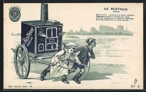 AK Odelin, Le Rustique, Ofenreklame