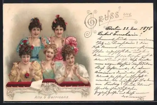 Lithographie Alle fünf Barrisons