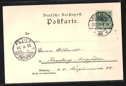 Künstler-AK Heinrich Kley: AK Berlin-Tiergarten, Denkmal und Brandenburger Tor