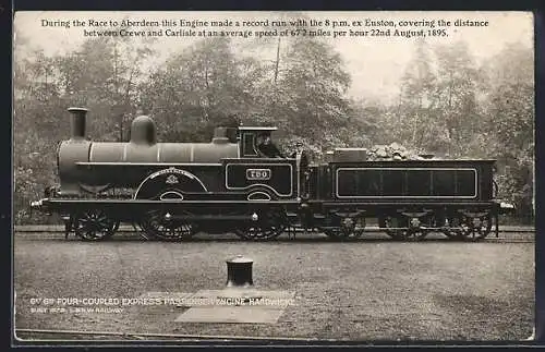 AK Four-Coupled Express Passenger Engine Hardwicke No. 790