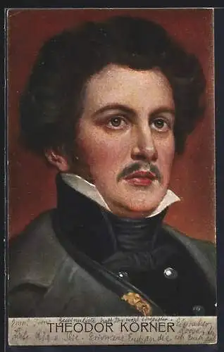 AK Theodor Körner mit Schnurrbart