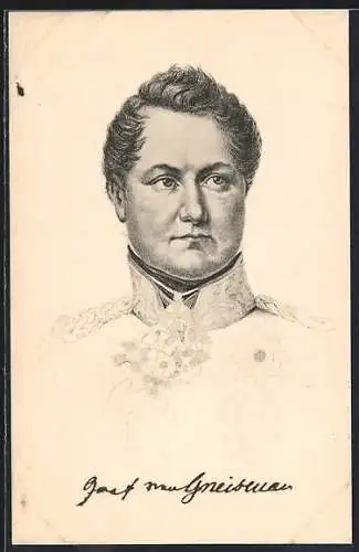 AK Graf Neithardt von Gneisenau, preuss. Generalfeldmarschall