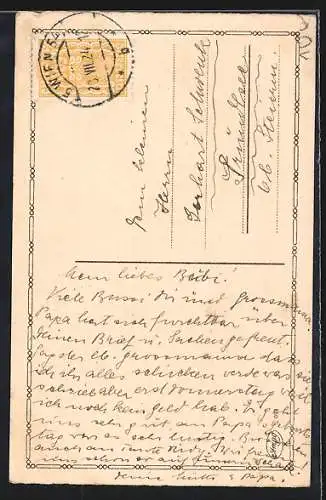 AK Kinderpaar auf schaukelndem Segelboot, Segelsport