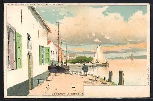 Künstler-AK F. Ranot: L`Escaut a Burght
