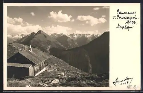 AK Penkenjochhütte mit Bergpanorama