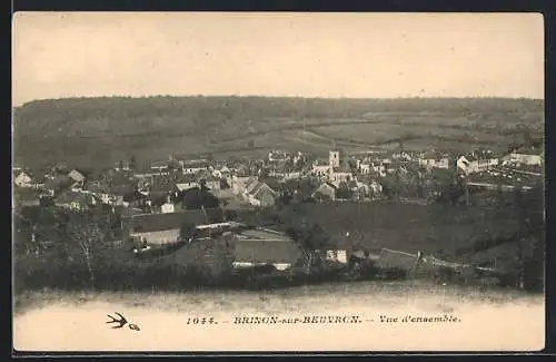 AK Brinon-sur-Beuvron, Vue d`ensemble du village et des paysages environnants