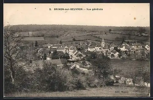 AK Brinon-sur-Beuvron, Vue générale du village et des champs environnants