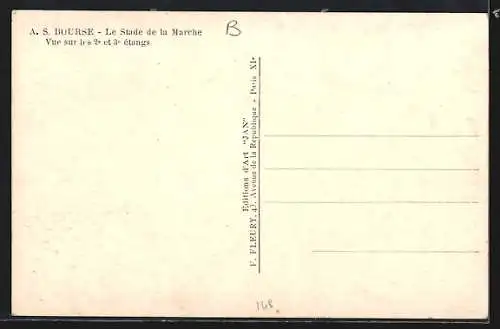AK Bourges, Le Stade de la Marche, vue sur les 2e et 3e étangs