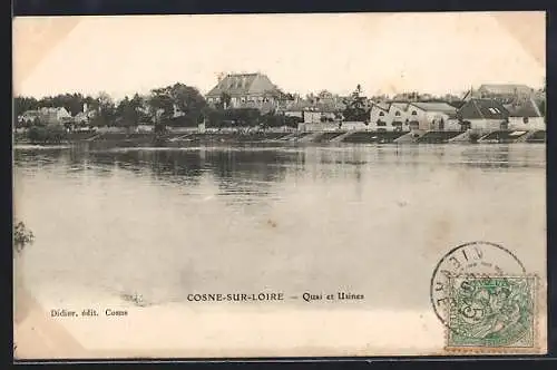 AK Cosne-sur-Loire, Quai et Usines