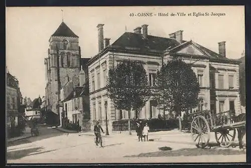 AK Cosne, Hôtel de Ville et Église St-Jacques