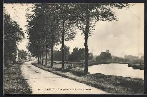 AK Clamecy, Vue prise de la Route d`Auxerre