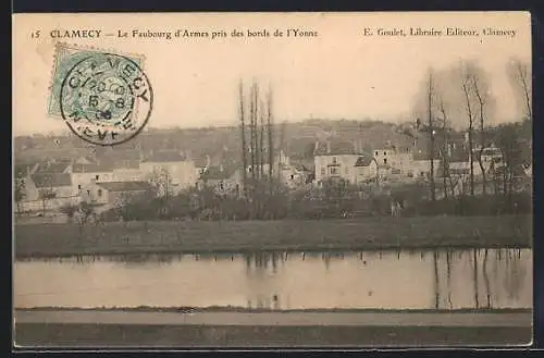 AK Clamecy, Le Faubourg d`Armes pris des bords de l`Yonne