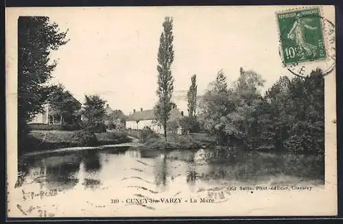 AK Cuncy-lès-Varzy, La Mare et paysage environnant