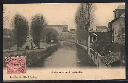 AK Corbigny, Les Promenades le long du canal