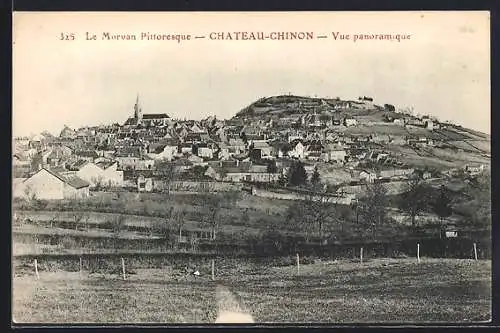 AK Château-Chinon, Vue panoramique du village pittoresque dans le Morvan