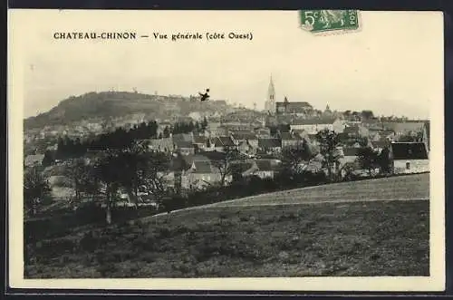 AK Château-Chinon, Vue générale (côté Ouest)