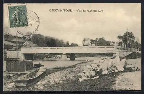 AK Cercy-la-Tour, Vue du nouveau pont