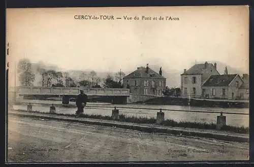 AK Cercy-la-Tour, Vue du Pont et de l`Aron
