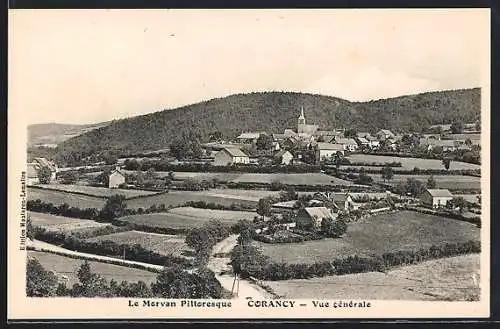 AK Corancy, Vue générale du village dans le Morvan pittoresque