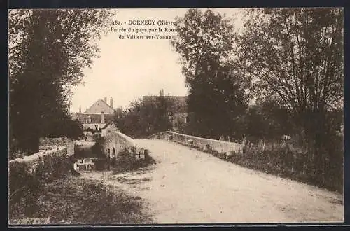 AK Dornecy, Entrée du pays par la Route de Villiers-sur-Yonne