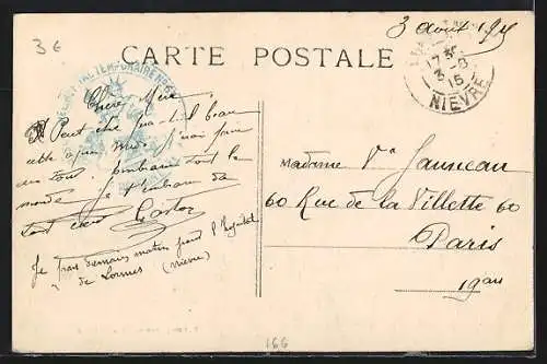 AK Corbigny, Hôpital 63 et École Primaire Supérieure avec vue sur l`Anguison