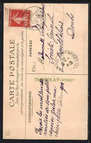 AK Champigny, Vue du pont sur la rivière entourée de verdure