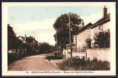 AK Cercy-la-Tour, Route du Moulin Chevillon