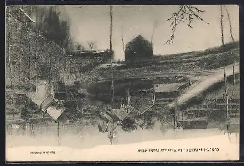 AK Cuncy-lès-Varzy, La Mare aux Ponts Gelés