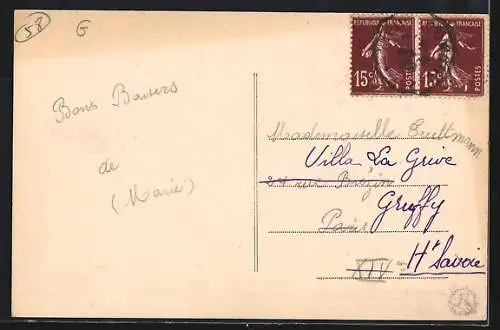 AK Corancy, Rue de Corancy avec maisons et arbres