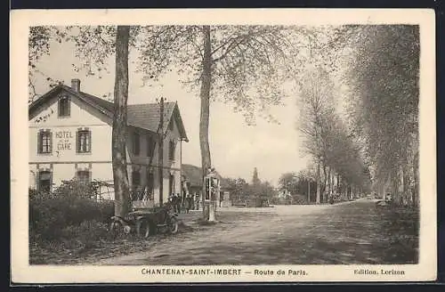 AK Chantenay-Saint-Imbert, Route de Paris et Hôtel de la Gare