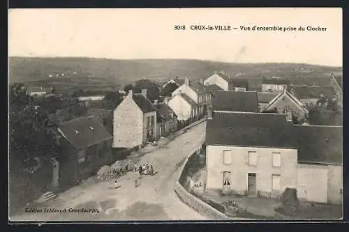 AK Crux-la-Ville, Vue d`ensemble prise du Clocher