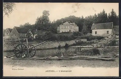 AK Arthel, L`Abreuvoir et vue sur les maisons environnantes