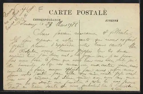 AK Chateauneuf-Val-de-Bargis, Route de Donzy animée avec passants