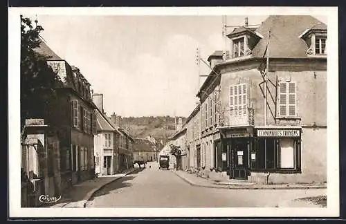 AK Chateauneuf-Val-de-Bargis, Rue de Donzy avec commerces et architecture traditionnelle