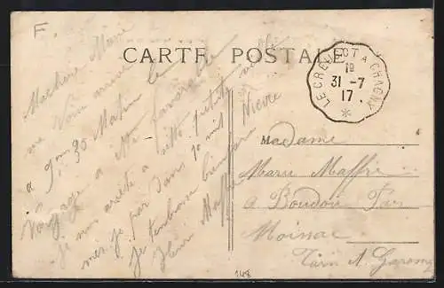 AK Cercy-la-Tour, Vue prise Avenue de la Gare