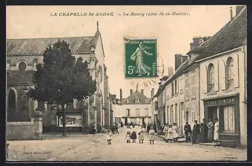 AK La Chapelle St-André, Le Bourg côté de la Mairie