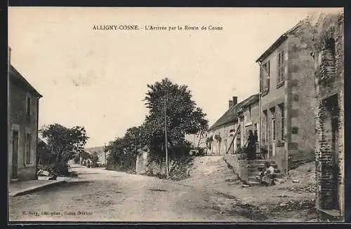 AK Alligny-Cosne, L`Arrivée par la Route de Cosne