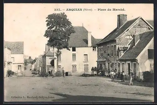 AK Arquian, Place du Marché