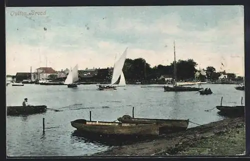 AK Oulton Broad, Wasserpartie mit Booten