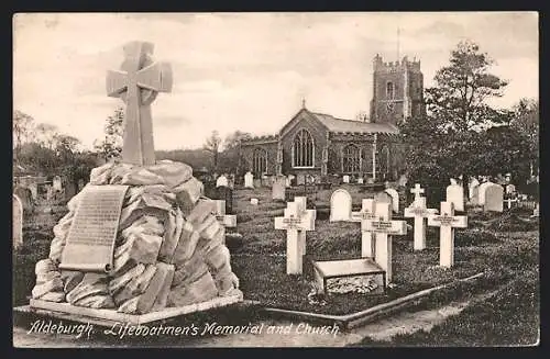 AK Aldeburgh, Lifeboatmen`s Memorial and Church