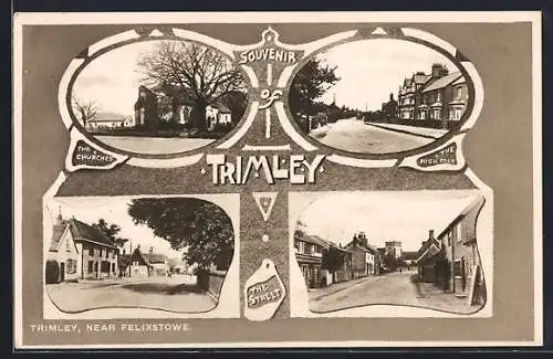 AK Trimley /Felixstowe, The Street, The Churches, The High Road