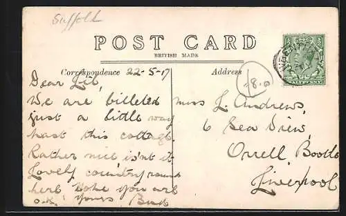 AK Wrentham, House with thatched roof