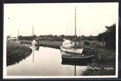 AK Horsey Staithe, Panorama mit Segelbooten