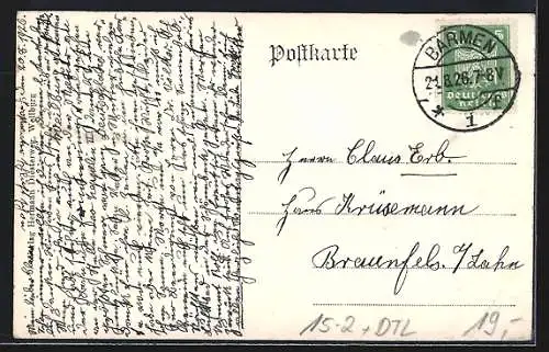 AK Weilburg, Die Vernichtung des Zeppelin II am 25. April 1910