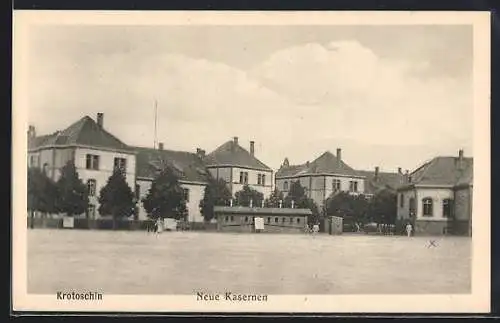 AK Krotoschin, Neue Kasernen mit Hof