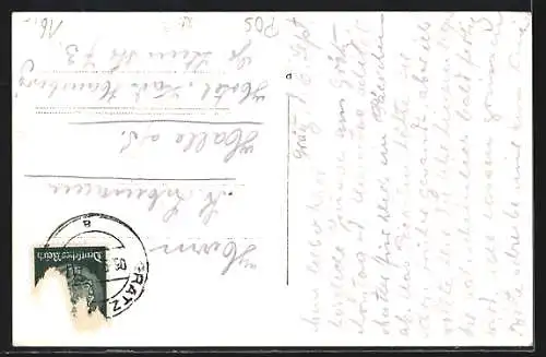 AK Grätz, Villa, Frontalansicht mit Garten