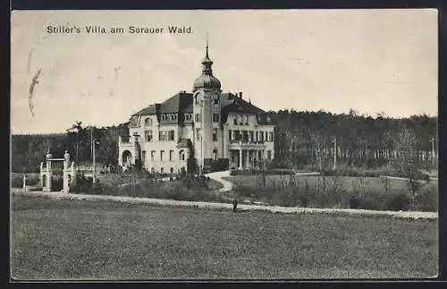 AK Sorau, Stillers Villa am Sorauer Wald
