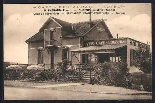 AK St-Denis-les-Sens, Café-Restaurant-Hotel P. Thenard